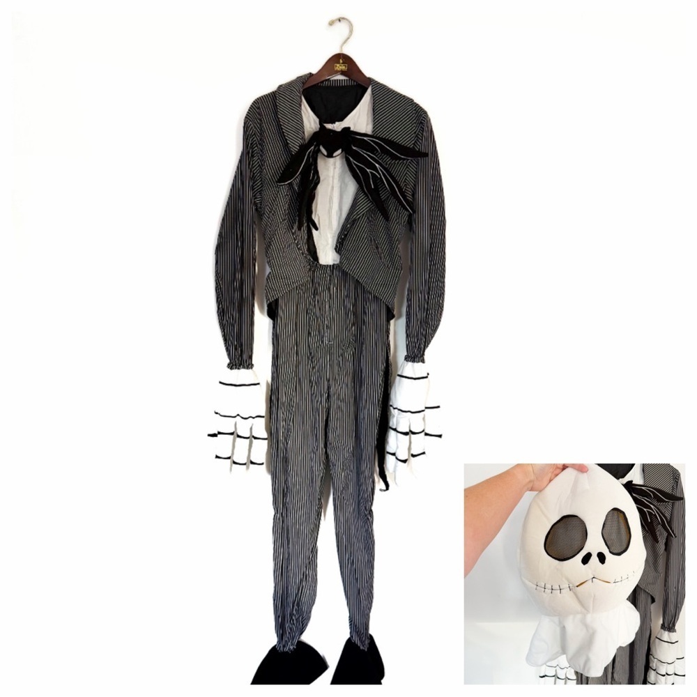 Disney Store Deluxe Costume Jack Skellington Mens Women Small Foam Head Mask New